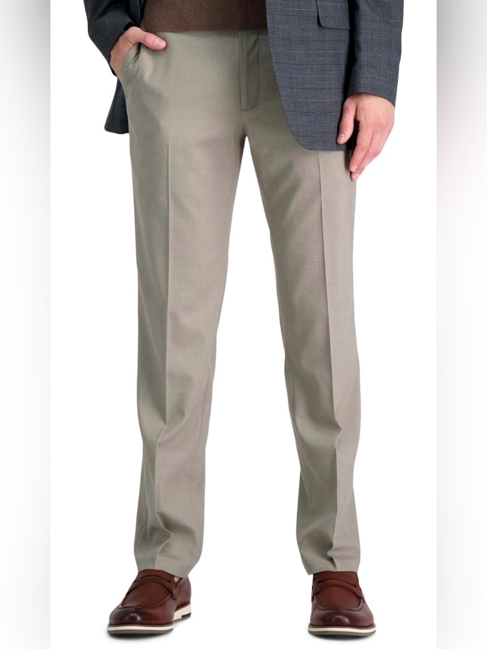 NWT J.M Hagger Men’s 4-Way Stretch Straight Fit Flat Front Dress Pant 42x30